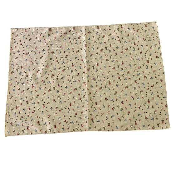 Lot of 4 Cloth Napkins Floral Ivory 20" x 14.25" Cotton Blend Dining - Picture 2 of 4
